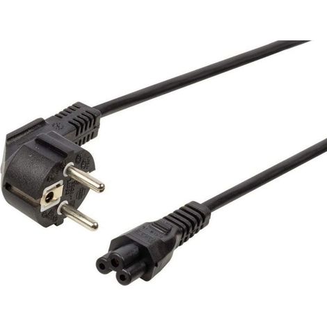 Netzkabel, Schuko-stecker, Iec 320 C5-anschluss, Für Laptops, Schwarz