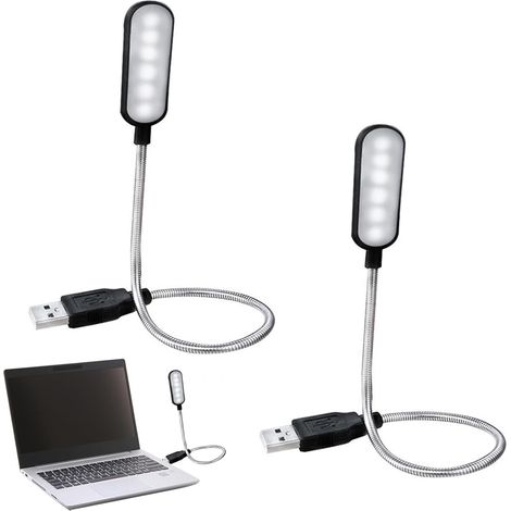 Flexible Usb-lampe, Laptoplampe, 2er-pack Mini-usb-tastaturleuchten, Led Für Laptop, Pc, Computer, Powerbank, Innenbeleuchtung