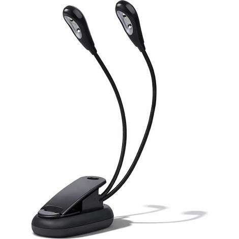 Led-notenpultleuchte Zum Anklemmen Mit Doppelt Verstellbarem Arm Und Usb-kabel, 6 Led-perlen Für Notenpult, Zum Lesen In Der Nacht Und Fürs Bett (6 Perlen)
