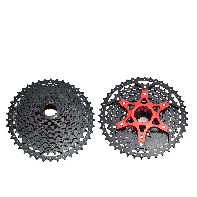 Fahrradkassette, 10 Gänge, Einstellbare Gangstufen, 9 Gänge, 11-42 Zähne, Schwarz