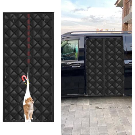 Wärmedämmender Türvorhang Für Wohnmobile, Magnetischer Wärmeschutz Für Mercedes Sprinter (mittleres/hohes Dach) Und Vw Crafter (hohes/extrem Hohes Dach) Seitentüren, 210,8 X