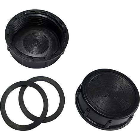 Qrity 2-teiliger Küchenspülen-ablaufstopfen, 39 Mm Gewindestopfen, Schwarz