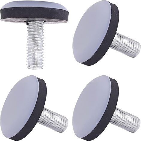 4x Verstellbarer Teflonfuß, Verstellbare Nivellierplatte, Schraubknopf-anschlag, Ptfe (m8) (3er-pack)