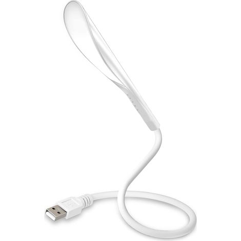 Dimmbare Usb-led-leselampe, 2,8 W, Touch-schalter, 3 Helligkeitsstufen, Flexibel, Usb-lampe Für Laptop, Reisen, Arbeitszimmer, Schlafzimmer, Büro, Tablet-pc, Weiß
