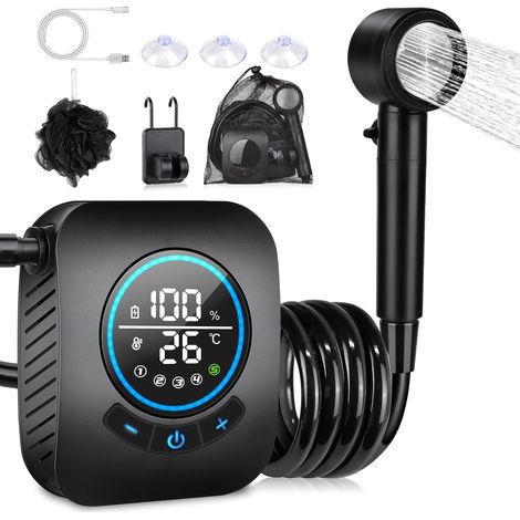 Camping-wasserpumpe, Tragbare Wasserpumpe, Camping-wasserpumpen-set, Wiederaufladbare Elektrische Wasserpumpe Mit Smart-display Und Wasserpumpe, 4 Modi Für Den Outdoor-einsatz, Camping, Haustiere