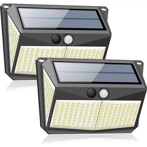 Set Mit 2 Dekorativen Solarleuchten Mit 228 Leds, Bewegungssensor, 3 Modi, 2200-mah-akku, Wasserdicht, Für Den Garten