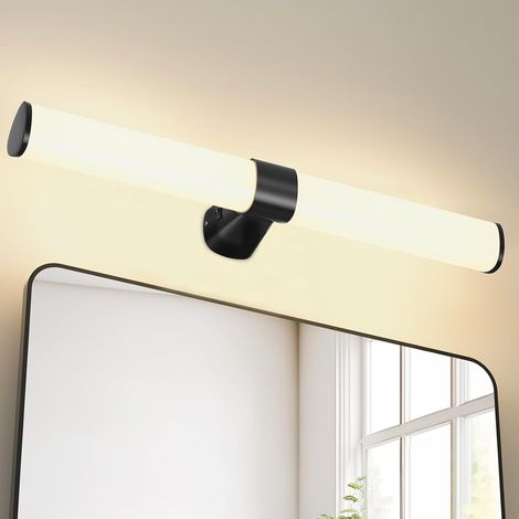 15-w-led-wandleuchte Für Badezimmerspiegel, 60 Cm, Mattschwarz, 1500 Lm, Nicht Dimmbar, Ip44 Wasserdicht, Warmweißes, Neutralweißes Und Kaltweißes Licht, Ohne Schalter