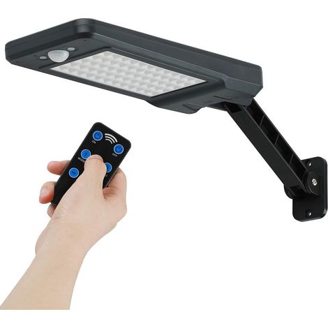 60-led-solar-außenleuchte, Ip65 Wasserdicht, Fernbedienung, Led-wandleuchte, Kabellose Solar-sicherheitsleuchte Für Garten, Garage Und Hof