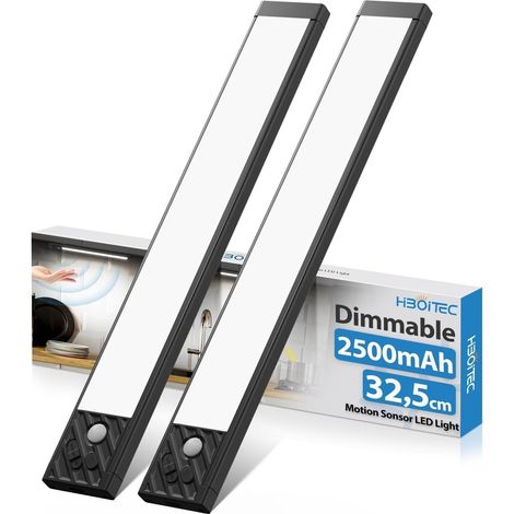 350 Lumen, Dimmbare Schrankleuchte, 2500 Mah Bewegungsmelder-innenleuchte, Usb-c-küchenunterbauleuchte, Kabellos Wiederaufladbar Für Kleiderschränke Und Treppen, 33,5 Cm, Weißes Licht