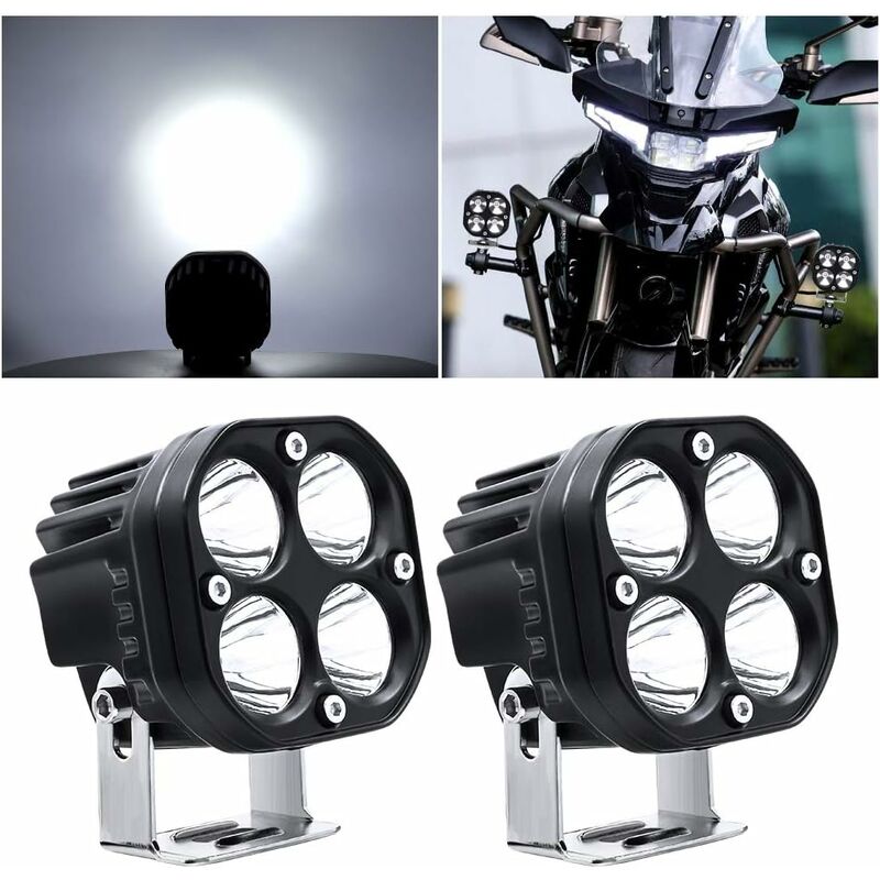 40-w-12-v-led-arbeitsscheinwerfer – 12.000 Lm – Ip67-spotlicht Für Motorrad, Suv, Lkw – Einfache Installation, Robustes Aluminium