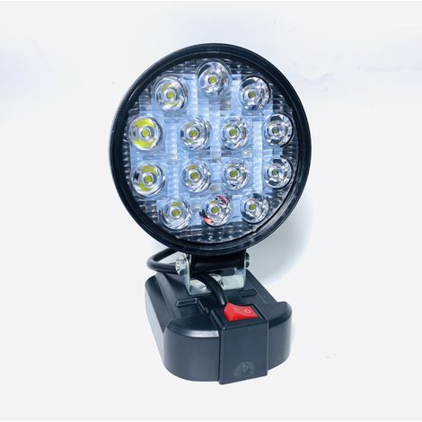 Kabellose Led-arbeitsleuchte Für Makita 18v, Tragbarer Scheinwerfer, Arbeitsleuchte, Taschenlampe, Spot Für Makita 18v (rund)