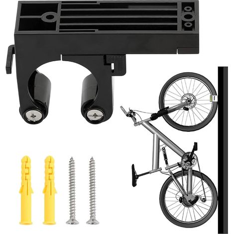 Verstellbarer Mountainbike-parkclip, Fahrradaufbewahrungssystem, Platzsparende Parkschlaufe (schwarz)