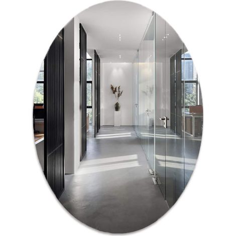 Ovaler Wandspiegel 30 X 40 Cm – Klares Plexiglas Mit Poliertem Facettenschliff – Inkl. Wandbefestigungsmaterial – Für Badezimmer Und Inneneinrichtung