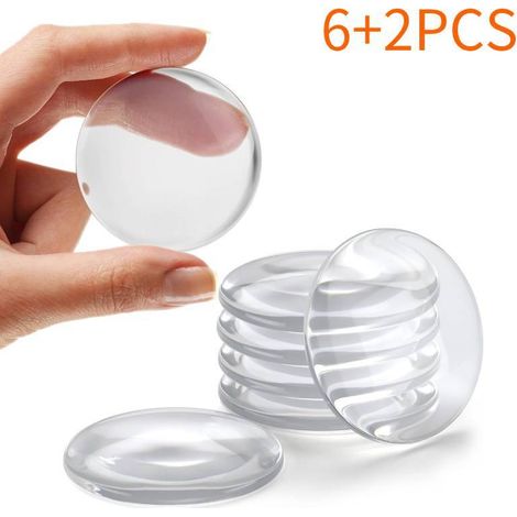 Robuste, Wandmontierte Türstopper, 6er-pack, Aus Transparentem Silikon (6 Kaufen, 2 Gratis, Insgesamt 8 Stück)
