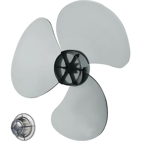 X 12-zoll-ventilatorflügel, Schwarzer Transparenter Kunststoff, Für Stand- Und Tischventilatoren