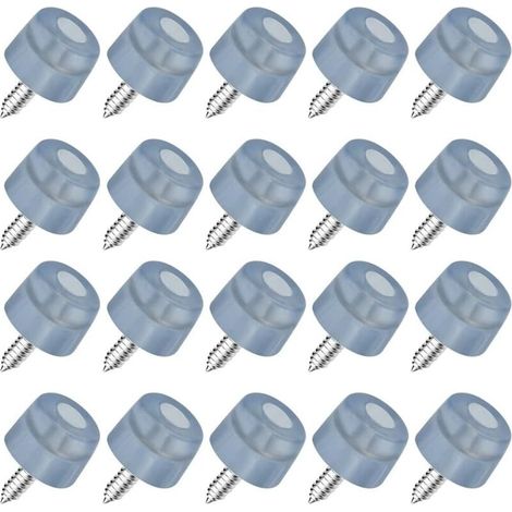 20 Stück Einschraubbare Gummifüße Für Stühle, 20 X 18 X 14 Mm, Rutschfest, Vibrationsdämpfend, Mit Schrauben Für Möbel, Schränke, Schreibtische, Tische Und Sofas