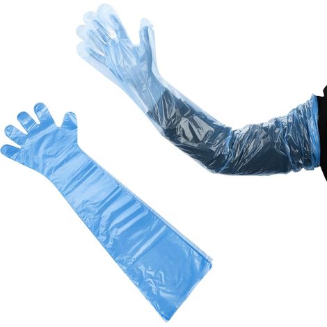 Veterinärhandschuhe, 90 Cm Lang, Transparenter Kunststoff, Wasserdicht, Für Künstliche Besamung