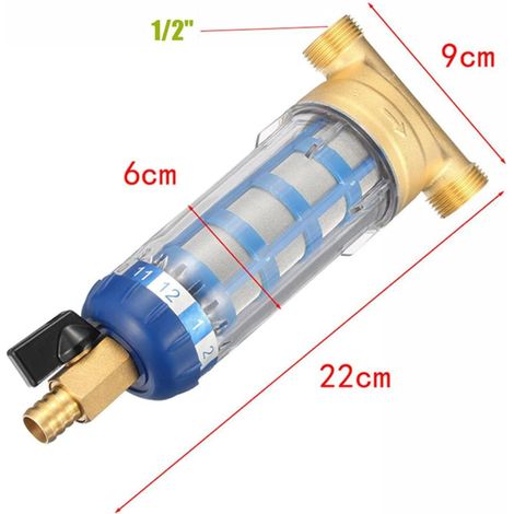 X 40-mikron-wasserfilter, Messing, Transparent, Für Haushalt Und Haushaltsgeräte