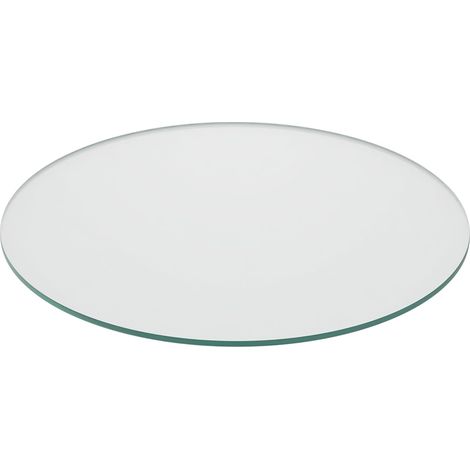 Runde Glasplatte, Durchmesser 50 Cm, Dicke 8 Mm, Transparent, Für Tisch Und Kamin