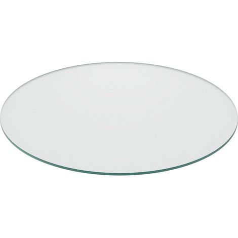 Runde Glastischplatte, Durchmesser 60 Cm, Dicke 8 Mm, Transparent, Für Wohnzimmer, Garten, Kamin