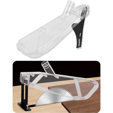 Tischkreissägenabdeckung – Leichtes Acrylmaterial – Transparente Abdeckung Mit Messwerkzeug – Für Sägeblätter Von 4 Bis 10 Zoll
