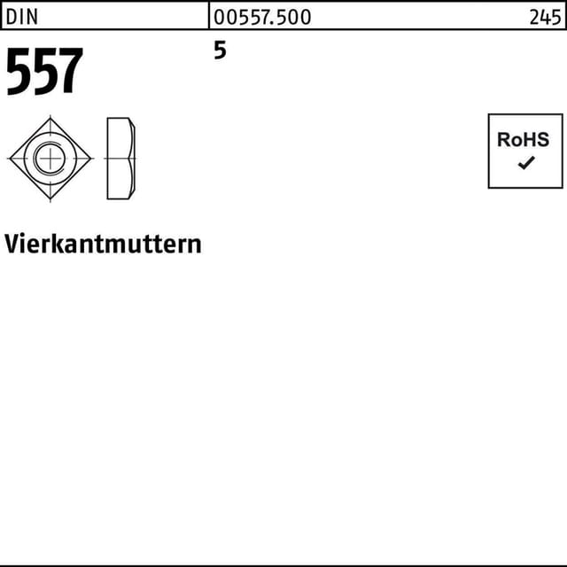 Vierkantmutter DIN 557 M 5 5