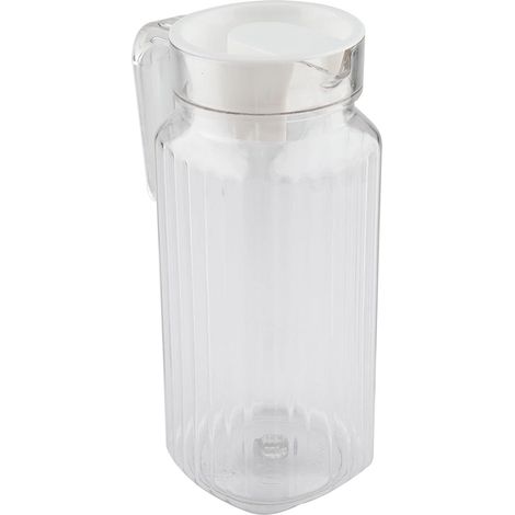Transparenter Acrylkrug (800 Ml) Mit Deckel, Griff Und Ausgießer Für Wasser, Saft Und Tee