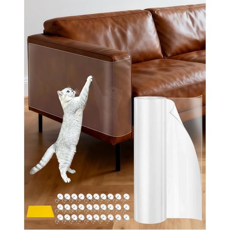 Rolle Kratzfeste Schutzfolie, Transparent, 30 X 500 Cm, Rückstandsfreier Klebstoff, Für Sofa, Tür, Katze, Hund