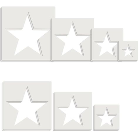 14-teiliges Sternschablonen-set, 7 Größen, Pet-material, Zum Malen Und Scrapbooking