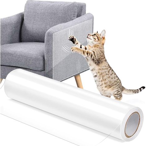 Rolle Kratzfestes Klebeband (40 Cm X 3 M), Transparentes Pvc Mit Katzenmotiv, Möbelschutz Für Sofa Und Tür
