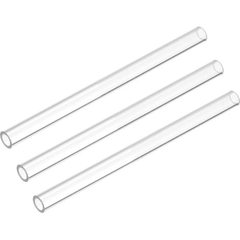 Set Mit 3 Starren Polycarbonat-rohren, 4 Mm X 6 Mm, Transparent, Für Sanitärinstallationen, Labor Und Aquarien
