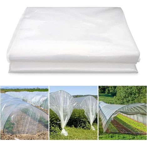 Gewächshausplane 2x6 Meter, Transparente Polyethylenfolie, Garten- Und Landwirtschaftsabdeckung