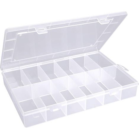 Aufbewahrungsbox Aus Pp-öko-kunststoff, 12 Feste Fächer, Transparent, Für Schrauben Und Kleinteile, Diy