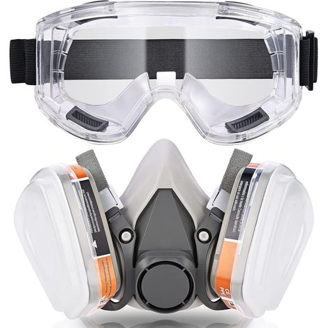 Satz Atemschutzbrille Mit Doppelfiltration Und Antibeschlagbeschichtung Für Lackier- Und Schweißarbeiten