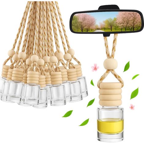 Diffusor Mit 30 Ml Inhalt, 8 Ml Glas, Holzverschluss, Ätherisches Öl, Für Auto Und Zuhause