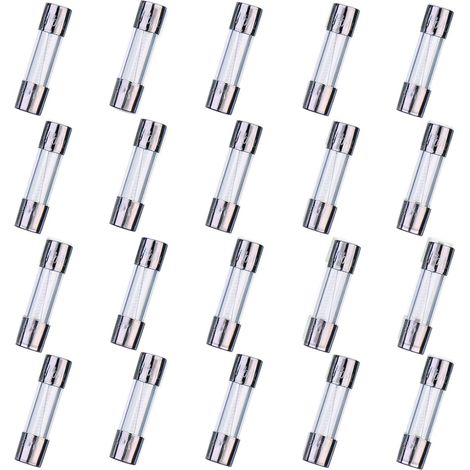 20 Sicherungen, Schnell Durchgeblasenes Glas 5a, Metall 250v, Haushaltsgeräte
