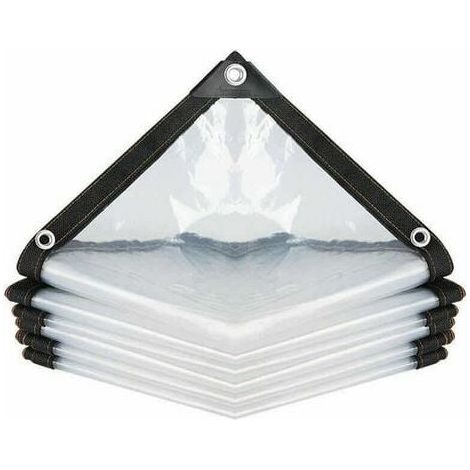 Wasserdichte, Transparente Plane Mit Ösen, Aus Mehrzweck-pe, Wasserdicht, Regendicht, Reißfest Und Ultraleicht (farbe: Transparent, Abmessungen: 200 X 200 Cm)