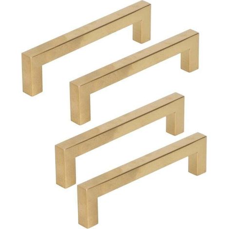Stück. Türgriffe Aus Goldfarbenem Edelstahl Für Küchenschränke, Ersatzgriffe Für Schränke, 12x12x193mm.