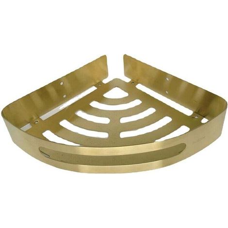 Verzinktes Badezimmerregal / Eckregal Aus Goldfarbenem Edelstahl Zur Aufbewahrung Von Seife Und Badezimmerprodukten