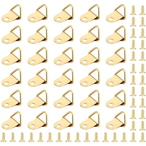 Dreieckige Bilderrahmenhaken – 50-teiliges Set Mit Schrauben – Schnelle Und Dauerhafte Montage – Für Hartholz Und Teakholz