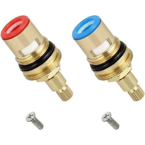 Stück Keramikscheiben-spülkopf, 1/2"-keramikkartuschen, Universal-ersatz Für Messingarmaturen, 20 Kerben X 53 Mm, Ersatz Für Küche Und Bad (warm- Und Kaltwasser)