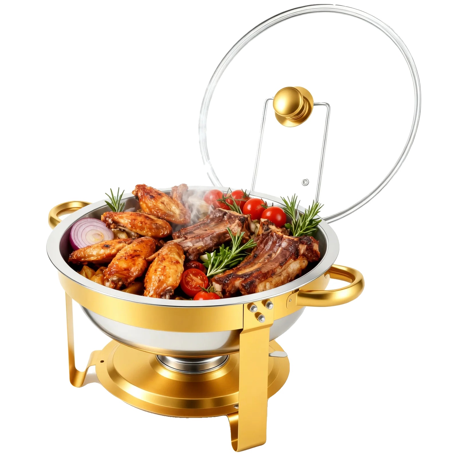 Buffet-servierwagen, Edelstahl, 5-quart-fassungsvermögen, 1 Stück