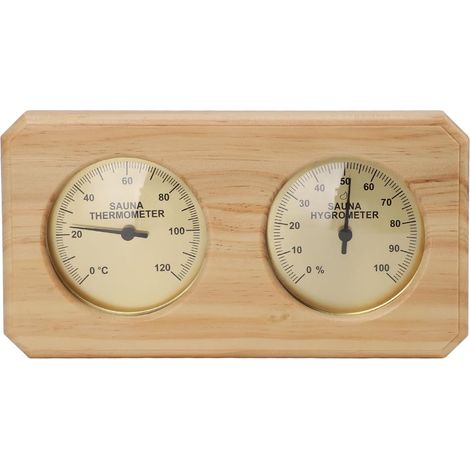 Sauna-holzthermometer-hygrometer Zur Messung Von Temperatur Und Luftfeuchtigkeit 0-120°c Für Innenräume