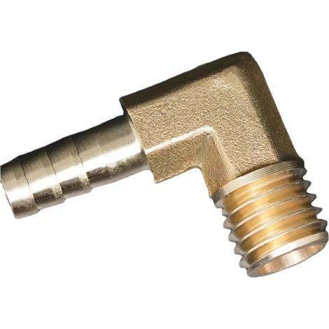 Winkel-schlauchverschraubung, Messing, M8x1 Außengewinde, 6 Mm Durchmesser, Für Wellschläuche, Hydrauliksystem