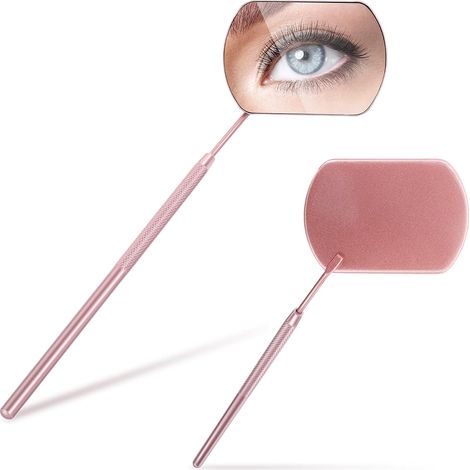 Quadratischer Wimpernverlängerungsspiegel – Goldfarben – Munduntersuchungsinstrument