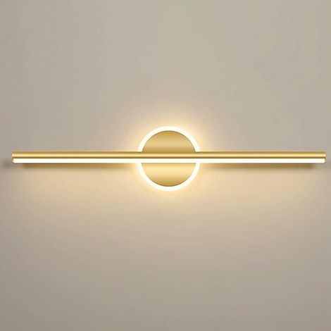 Led-wandleuchte, Badezimmerspiegel, Goldfarbenes Aluminium, Schminkleuchte, Moderner Waschtisch