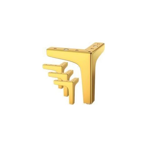 Set Mit 4 Möbelfüßen, Tragfähigkeit Bis Zu 800 Kg, Moderne 10 Cm Dreieckige Tischbeine Aus Metall, Haarnadelbeine Für Möbel, Schränke Und Sofas, Goldfarben.