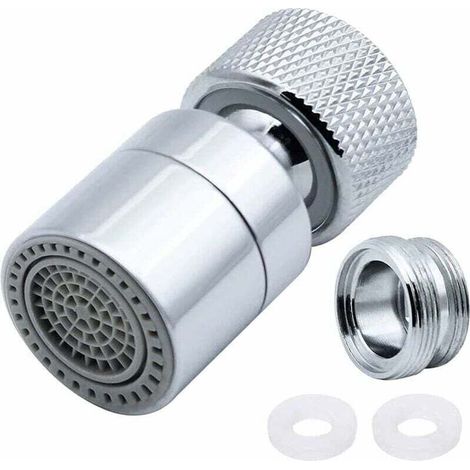 Messing-luftsprudler Für Küchenarmaturen, 360° Drehbar, 2 Einstellbare Modi. Blasenfilter Mit Auslaufadapter – Für Armaturen Mit M22-außengewinde Oder M24-innengewinde.
