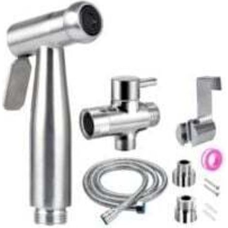 Komplettes Bidet-wc-set – Bidet-wc-set Mit 3-wege-armatur (1/2"-3/8") Standard-französische Größen (silber)