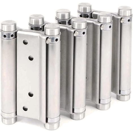Paar Scharniere, Edelstahl, Doppeltwirkend, Verstellbar, 100 Mm, Für Salon- Und Café-türen